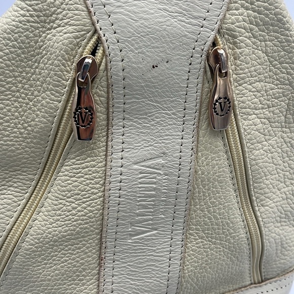 Vintage Valentina Yellow Leather Double Handle 4 Zip Handbag BLEMISH - Picture 2 of 8